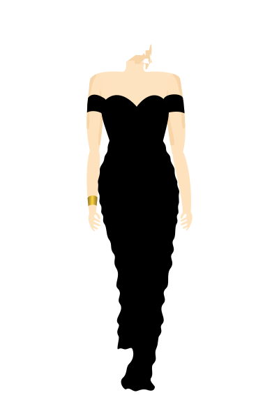 3C, Black Dress, Body clipart
