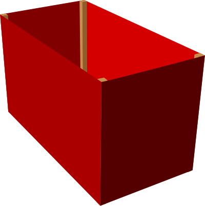 3D box Demo with Outer Walls clipart