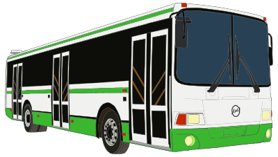 3D Bus clipart