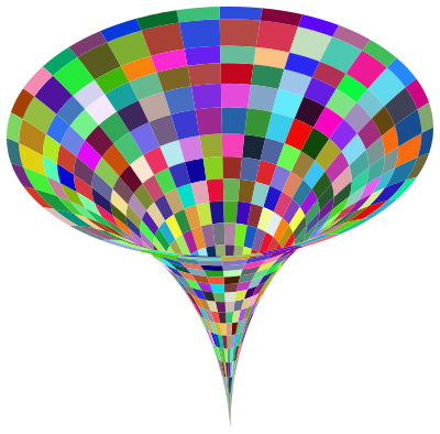 3D Checkerboard Vortex Prismatic clipart