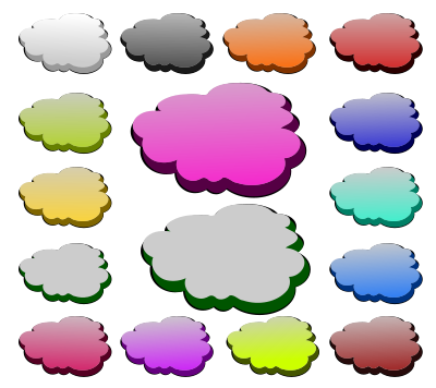 3D Clouds clipart