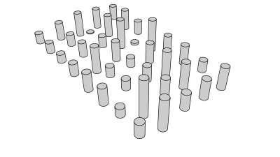 3D Cylinder Shapes - Different angle clipart