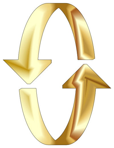3D Gold Arrows clipart