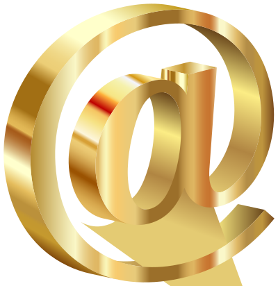 3D Gold AT Sign clipart