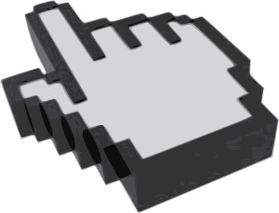 3D hand cursor clipart