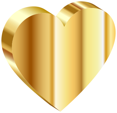 3D Heart Of Silver clipart