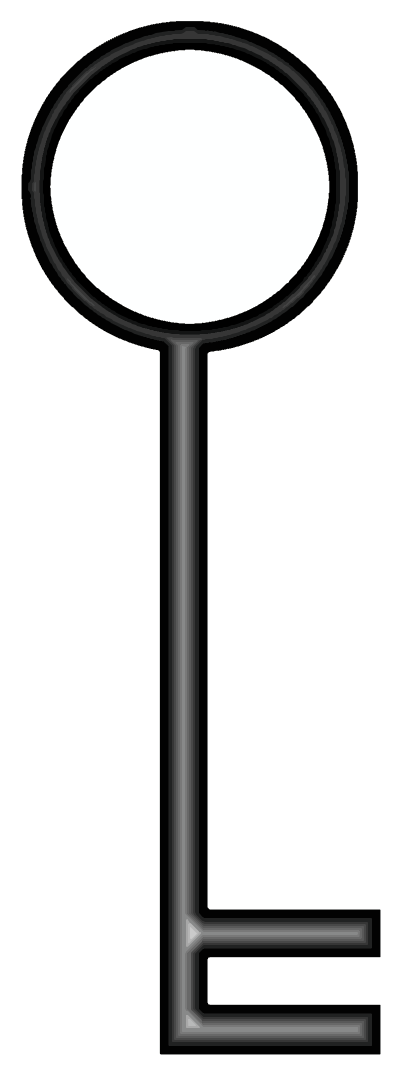 3D key clipart