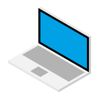 3D Laptop - Isometric Design Drawing clipart