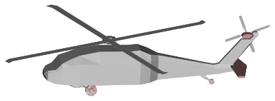 3D Low Poly Blackhawk Helicopter clipart