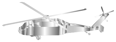 3D Low Poly Blackhawk Helicopter Grayscale clipart