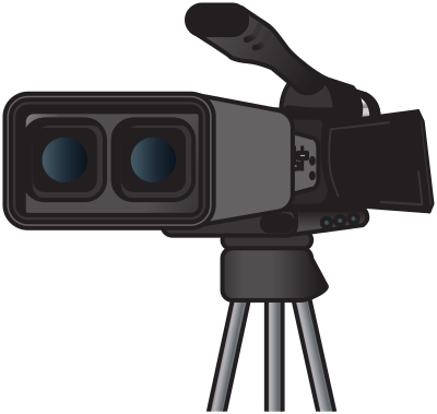 3D movie camera clipart