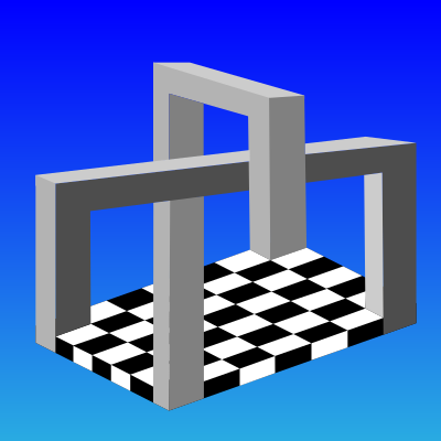 3D optical illusion frame clipart