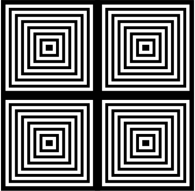 3D optical illusion with inverted squares clipart