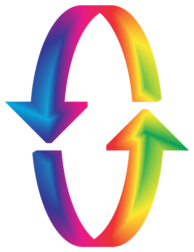 3D Prismatic Arrows clipart