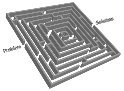 3D Problem Solution Maze clipart