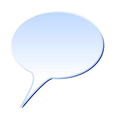 3D rounded speech bubble clipart