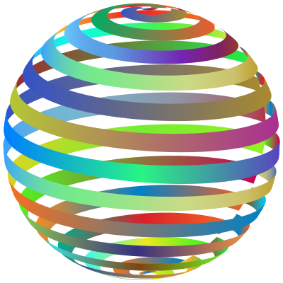 3D Spiral Sphere clipart