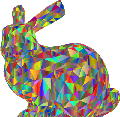 3D Stanford Bunny Polyprismatic clipart