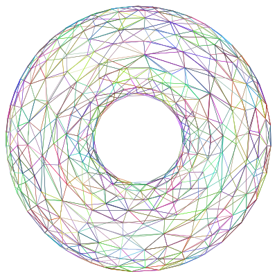 3D Torus Wireframe Prismatic clipart