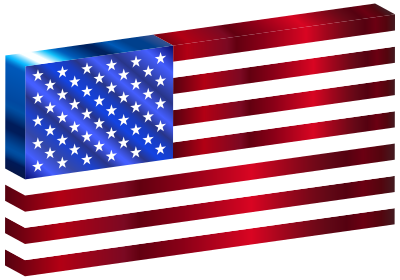 3D USA Flag Variation 2 clipart