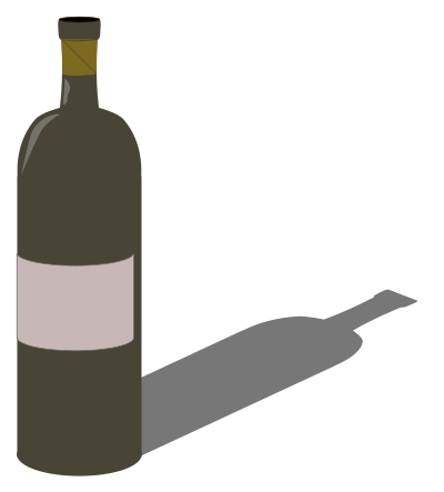 3d wine bottle clipart