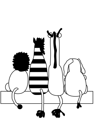 4 friends clipart