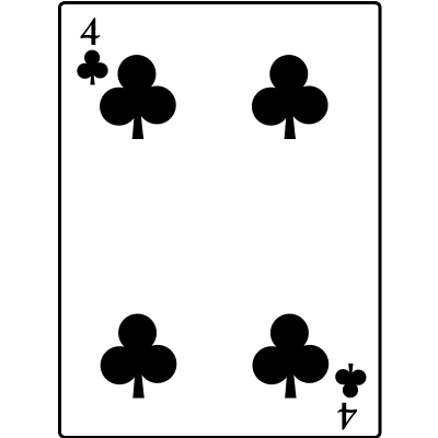 4 of Clubs clipart