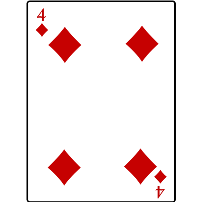 4 of Diamonds clipart