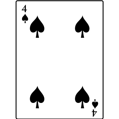 4 of Spades clipart