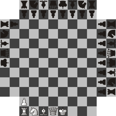 4 Player Chess Set clipart