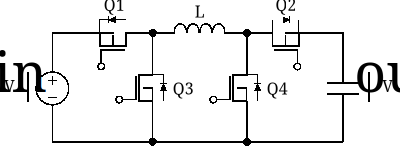 4-switch Buck-Boost converter clipart