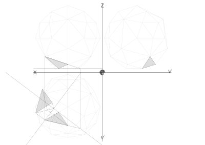 44 net construction geodesic spheres recursive from tetrahedron clipart