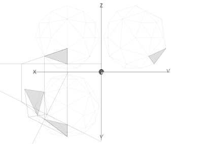 45 net construction geodesic spheres recursive from tetrahedron clipart