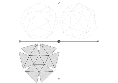 46 1/4 net geodesic sphere clipart
