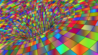 4D Space Polyprismatic With Black BG clipart