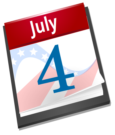4th July Calendar clipart