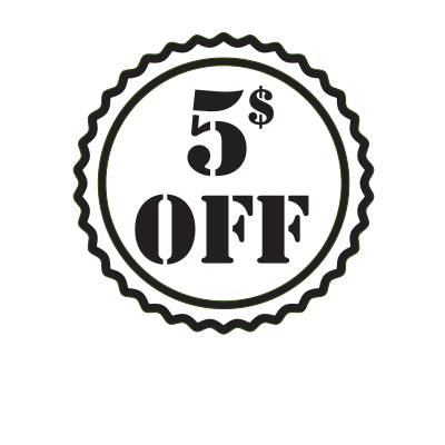 5 dollar off sticker clipart