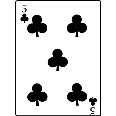 5 of Clubs clipart