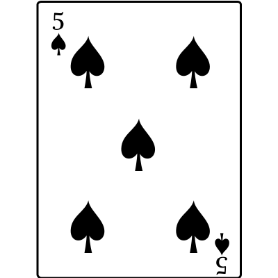 5 of Spades clipart