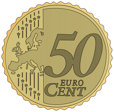 50 euro cent clipart