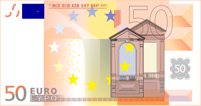 50 Euro Note clipart