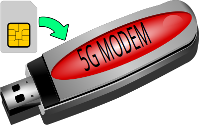 5G MODEM and SIM clipart