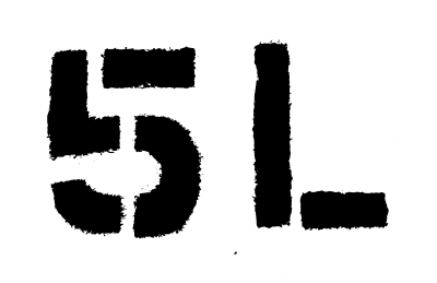 5L or Fifth Level Solid Stencil clipart