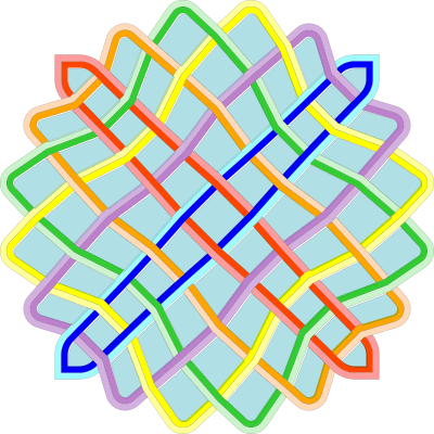 6 by 6 circular Celtic knot clipart