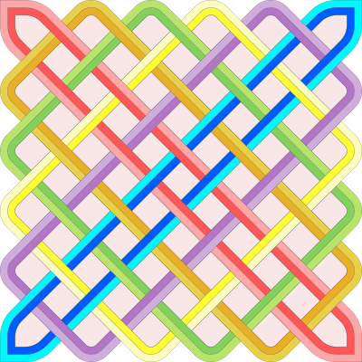 6 by 6 rectangular Celtic knot clipart