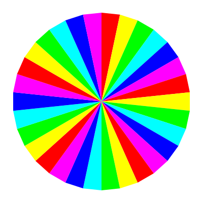6 color 30gon clipart