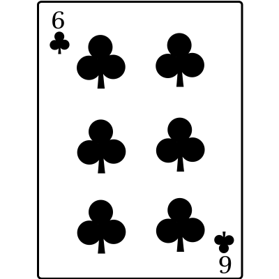 6 of Clubs clipart