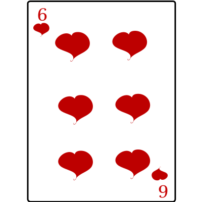 6 of Hearts clipart