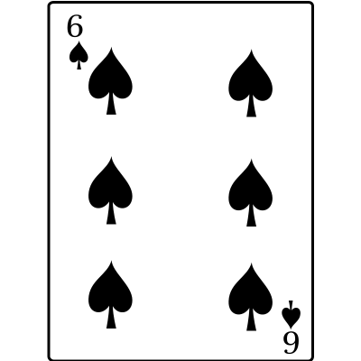 6 of Spades clipart