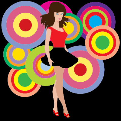 60s Disco Woman clipart